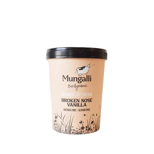 Mungalli Organic Broken Nose Vanilla Ice Cream 475ml