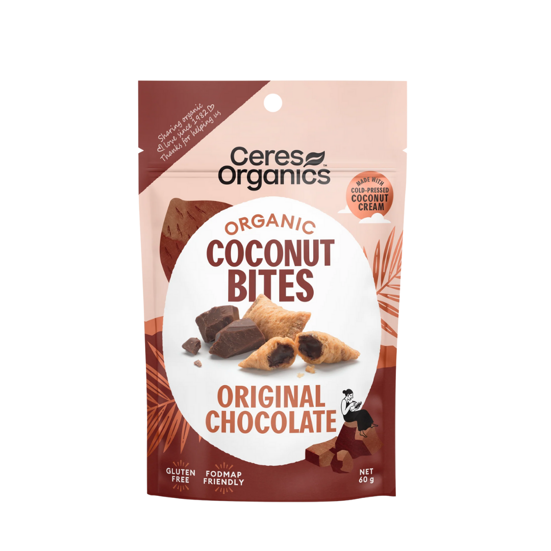 Ceres Organics Coconut Bites Original Chocolate 60g