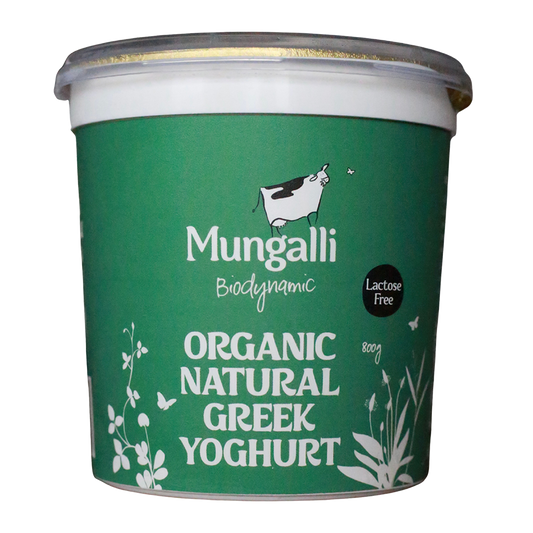 Mungalli Creek Dairy Organic Yogurt Natural Greek 800g