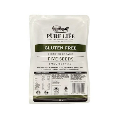 Pure life Organic Sprouted Bread – Gluten-Free Five Seeds 900g