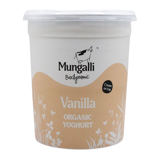 Mungalli Creek Dairy Organic Yogurt Vanilla 1kg