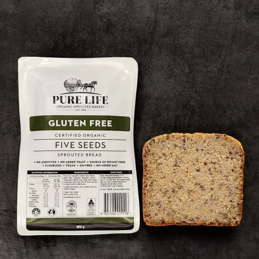 Pure life Organic Sprouted Bread – Gluten-Free Five Seeds 900g