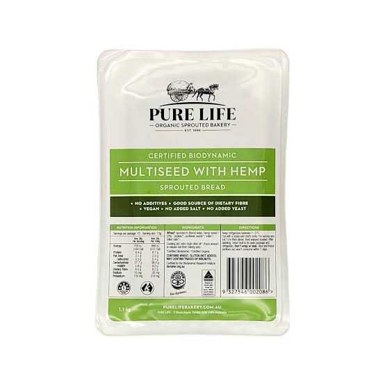 Pure Life Sprouted Bread Multiseed w' Hemp