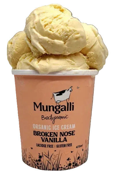 Mungalli Organic Broken Nose Vanilla Ice Cream 475ml
